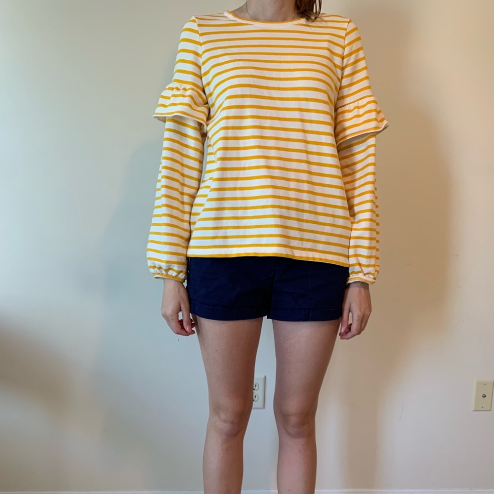 Old navy yellow stripped shirt